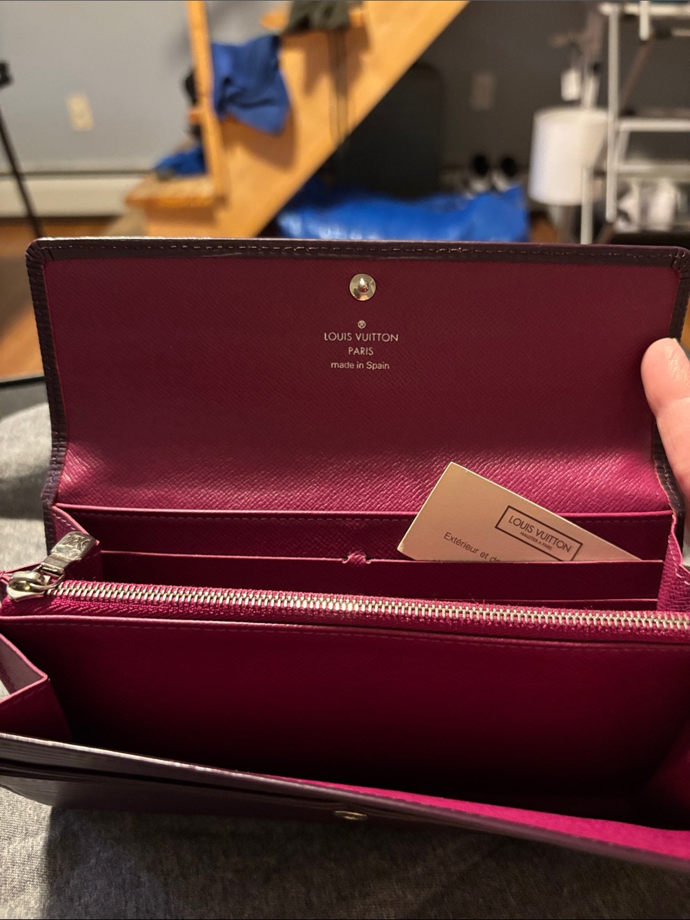 Louis Vuitton Epi Plum Textured Leather Wallet - Picture 4 of 12